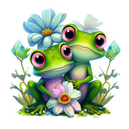 (s094-2-1Q)  Frog Wildflowers