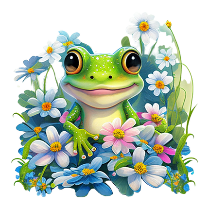(s094-2-1S)  Frog Wildflowers