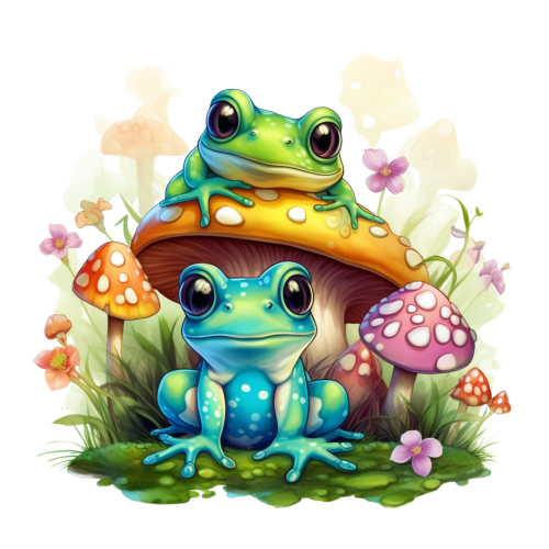 (s094-2-1Z)  Frog Mushrooms