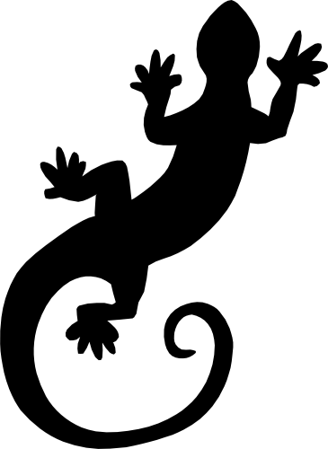(s094-1-A) Lizard Silhouette