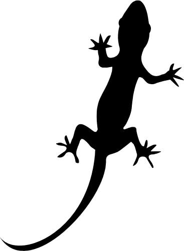 (s094-1-B) Gecko Lizard Silhouette