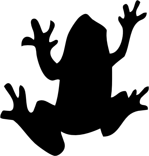 (s094-1-H) Frog Silhouette