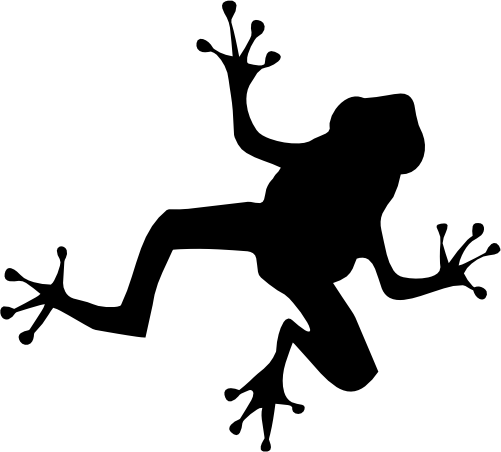 (s094-1-I) Frog Silhouette