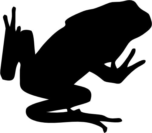 (s094-J) Frog Silhouette