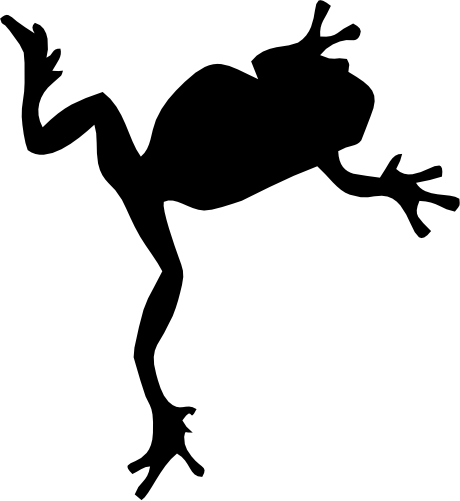 (s094-K) Frog Silhouette