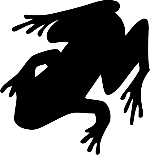 (s094-1-L) Frog Silhouette