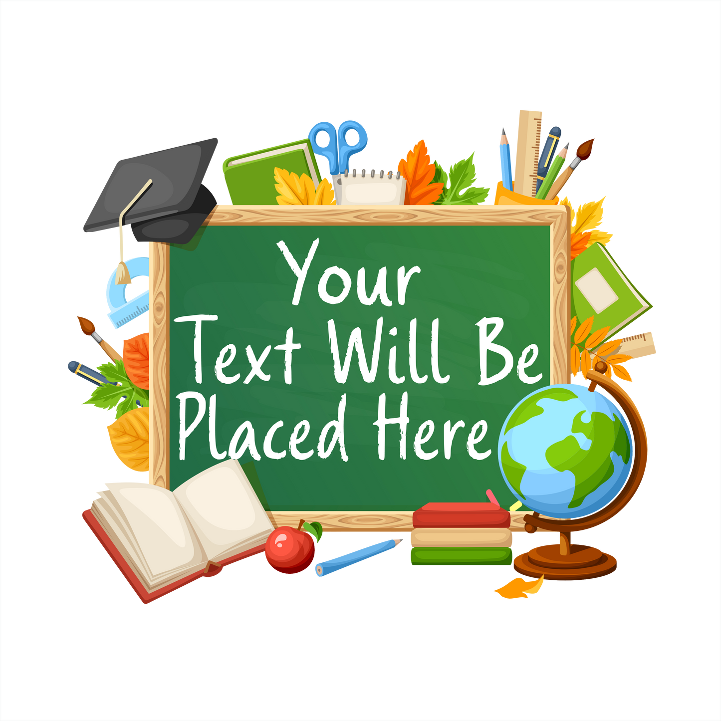 (s095-1-E) Kindergarten, Any Grade, Teacher Student Name, Custom Text