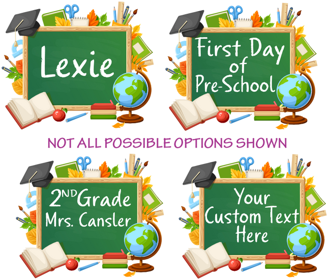 (s095-4E) Kindergarten, Any Grade, Teacher Student Name, Custom Text