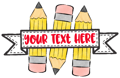 (s095-2G) Split Pencils Custom Name Text