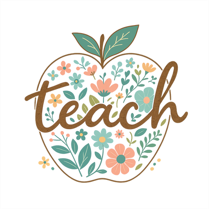 (s095-4-C) Teach Teacher Retro Apple