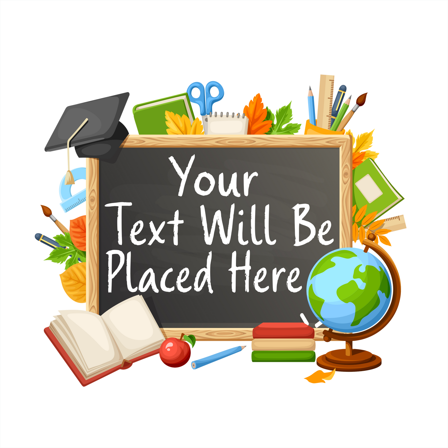 (s095-1-F) Kindergarten, Any Grade, Teacher Student Name, Custom Text