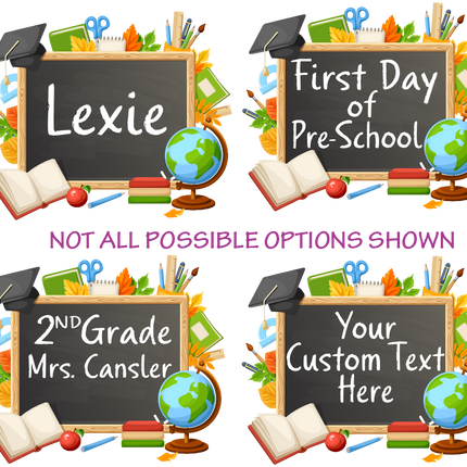 (s095-4F) Kindergarten, Any Grade, Teacher Student Name, Custom Text