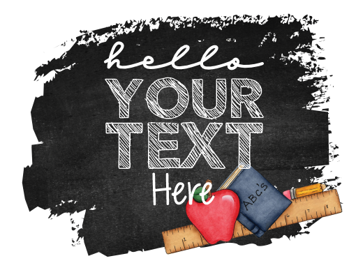 (s095-4D) Hello Kindergarten, Any Grade Student Teacher Name Custom Text