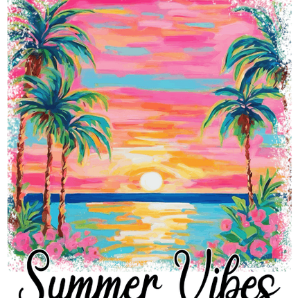 (096-02-F) Summer Vibes Tropical Sunset