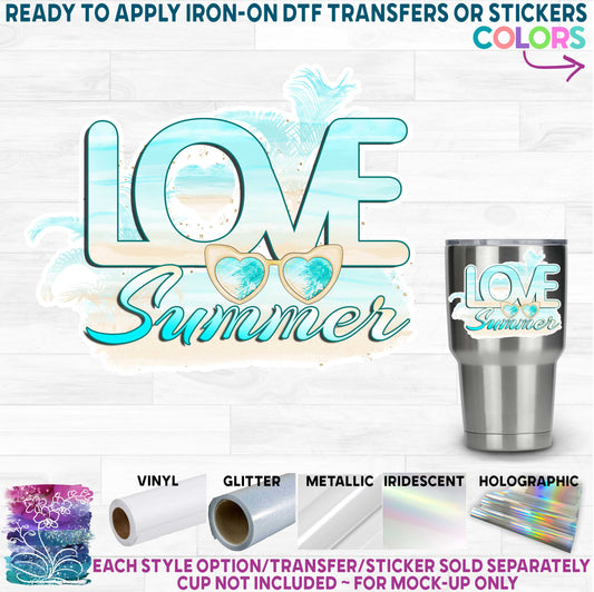 SBS-96-H2 Love Summer Made-to-Order Iron-On Transfer or Sticker