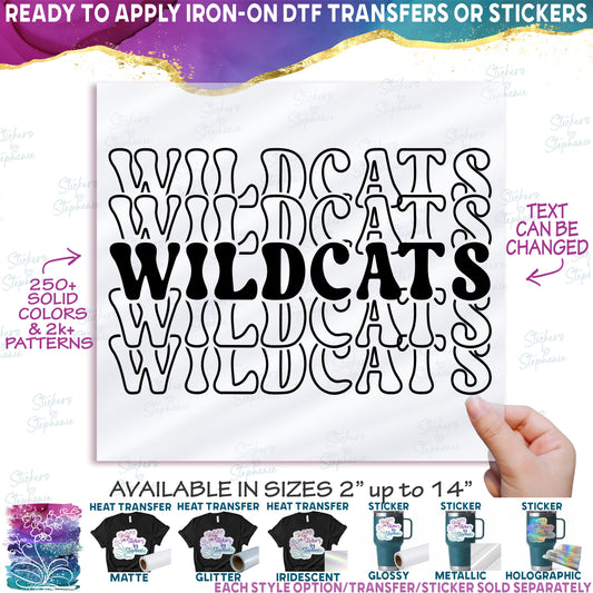 (s097-04) Wildcats Bears Tigers Team Name or Custom Text
