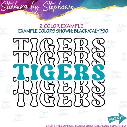 More Stacked 4 Line Custom Text Iron-On Transfer