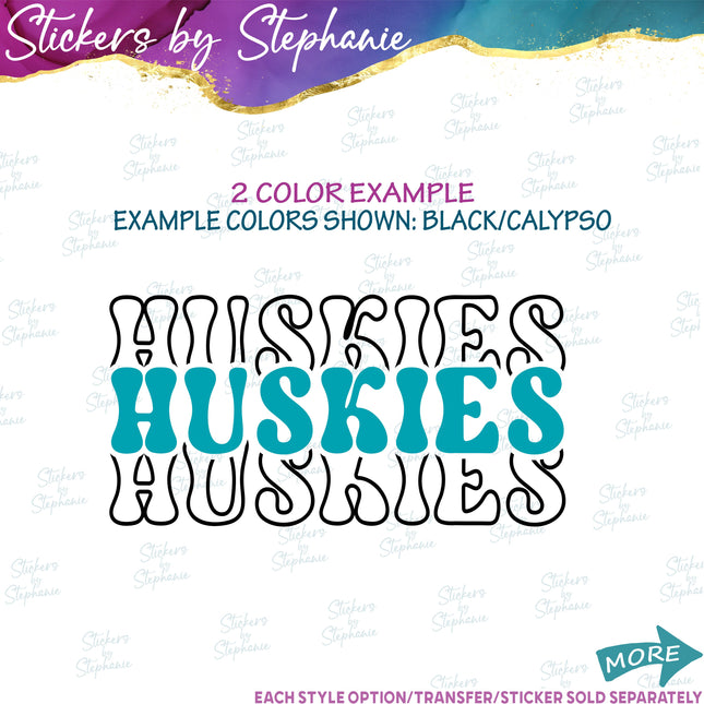 More Stacked 3 Line Custom Text Iron-On Transfer