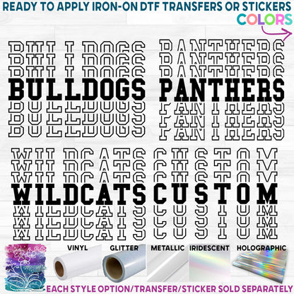 (s097-02) Wildcats Bears Tigers Team Name or Custom Text