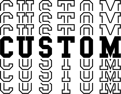 (097-02) Super Stacked Custom Text