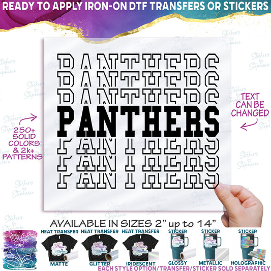 (s097-02) Wildcats Bears Tigers Team Name or Custom Text