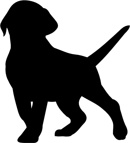 (009-01-5I) Puppy Dog Silhouette