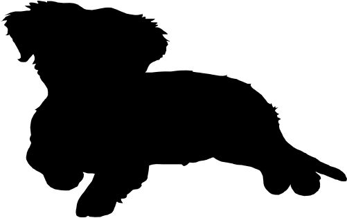 (009-01-5J) Puppy Dog Silhouette