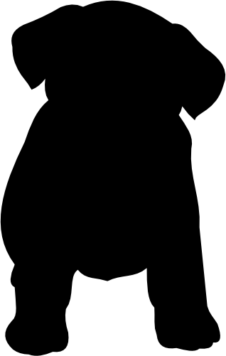 (009-01-5K) Puppy  Dog Silhouette