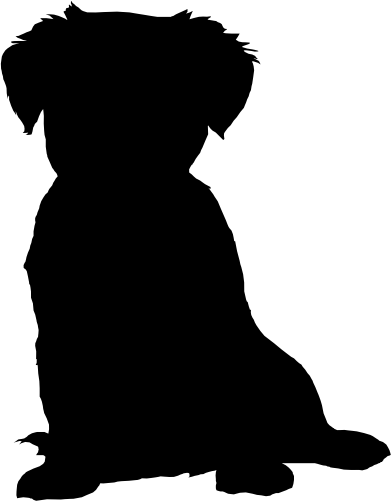 (009-01-5L) Puppy Dog Silhouette