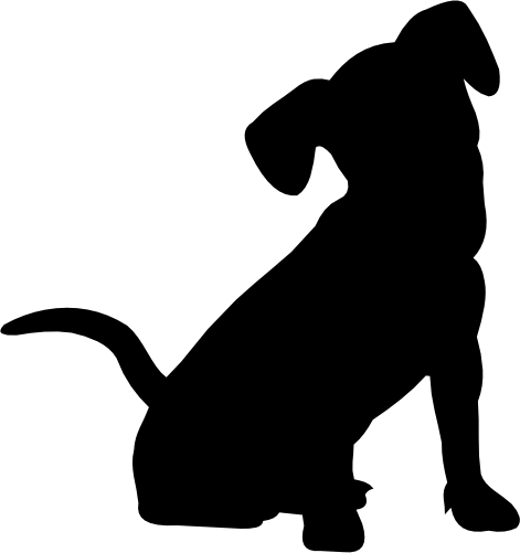 (009-01-5M) Puppy Dog Silhouette