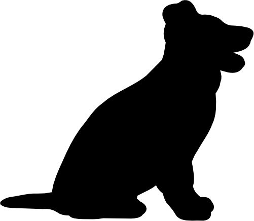 (009-01-5O) Puppy Dog Silhouette