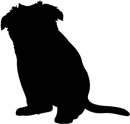 (009-01-5P) Puppy Dog Silhouette