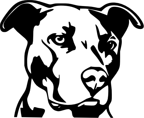 (009-01-5W) Pit Bull Face