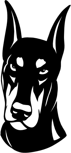 (009-01-5X) Doberman Face