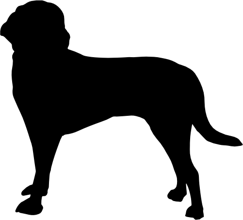 (009-01-2A) Dog Silhouette