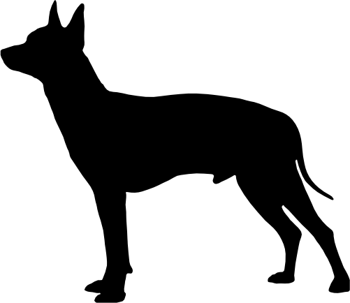 (009-01-2D) Dog Silhouette