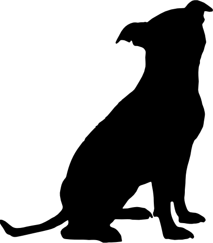 (009-01-2E) Dog Silhouette