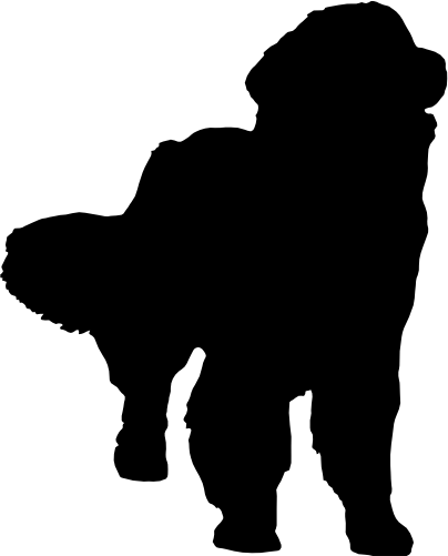 (009-01-2F) Dog Silhouette