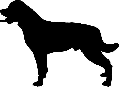 (009-01-2G) Dog Silhouette