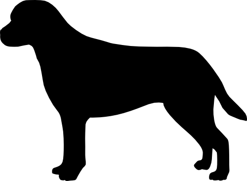 (009-01-1T) Dog Silhouette