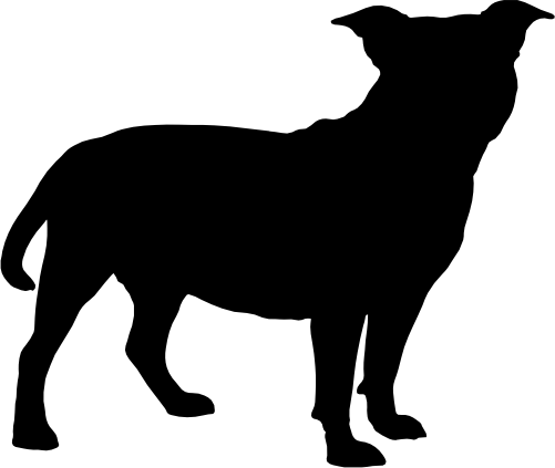 (009-01-1U) Dog Silhouette