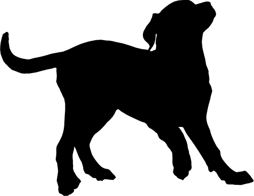(009-01-1W) Dog Silhouette