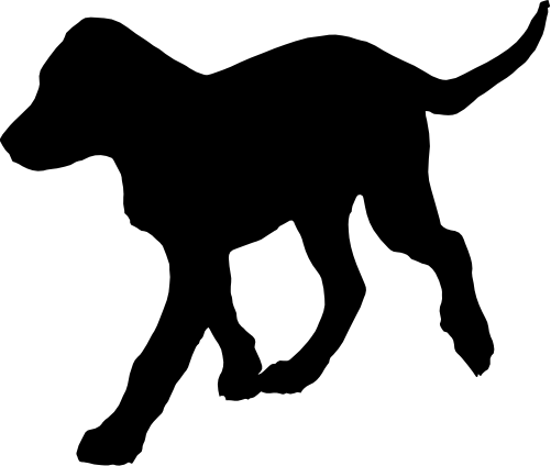 (009-01-1X) Dog Silhouette