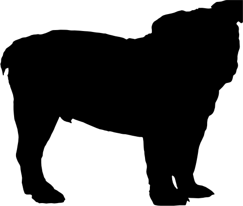 (009-01-2J) Dog Silhouette