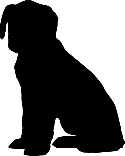 (009-01-2K) Dog Silhouette