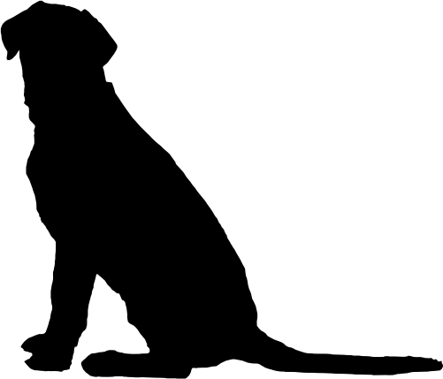 (009-01-2L) Dog Silhouette