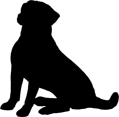 (009-01-2M) Dog Silhouette