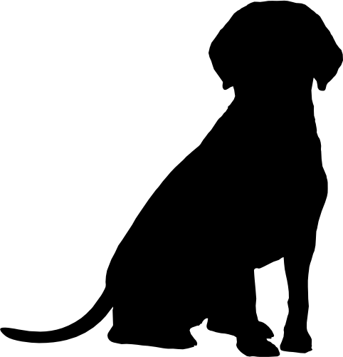 (009-01-2N) Dog Silhouette