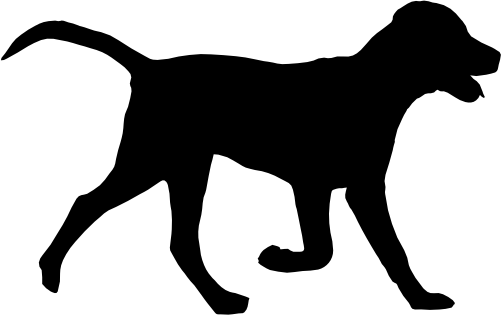 (009-01-2O) Dog Silhouette