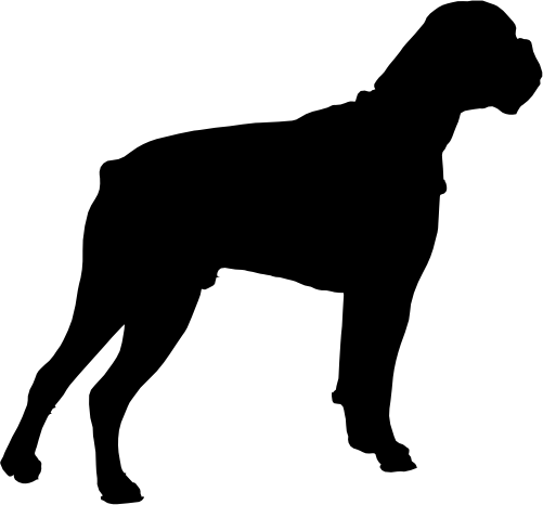 (009-01-2P) Dog Silhouette